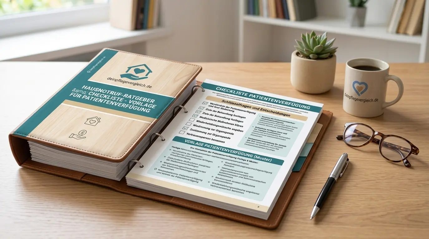 Checkliste und Muster-Vorlage für die Patientenverfügung im Ordner