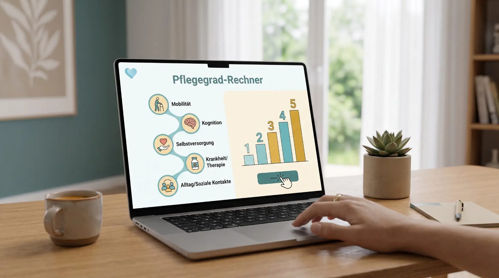 Pflegegrad-Rechner 2026 – NBA-Module Mobilität, Kognition, Selbstversorgung und Alltag im Überblick