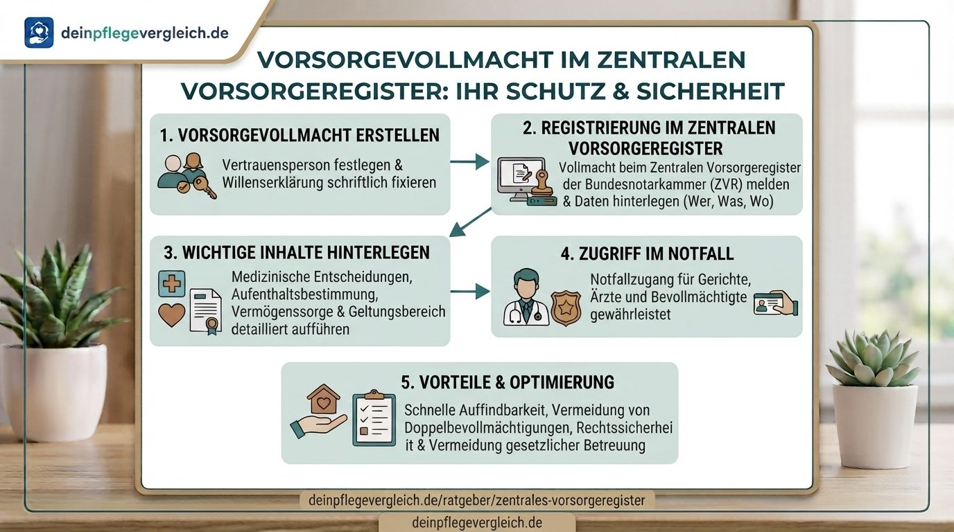 Ablauf: Vorsorgevollmacht im Zentralen Vorsorgeregister der Bundesnotarkammer registrieren